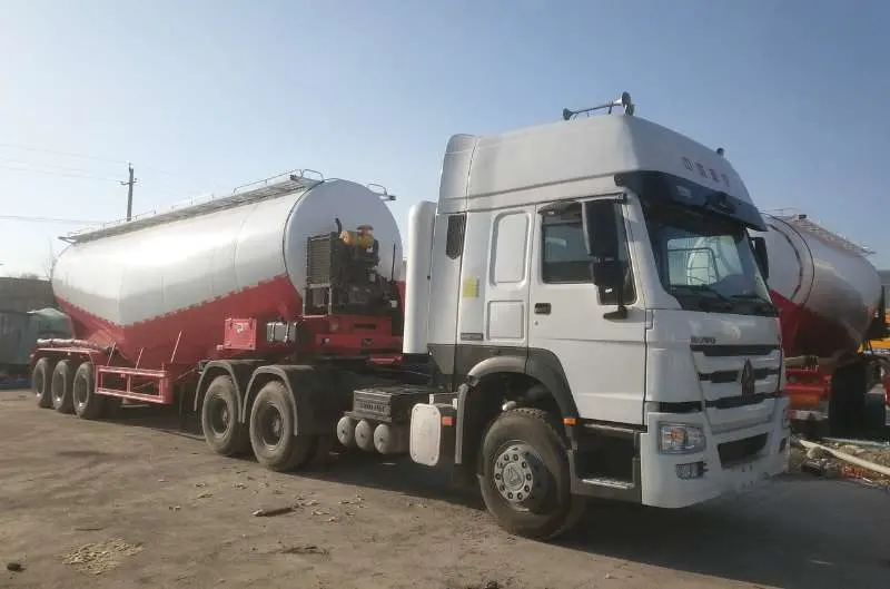 3 Axle Cement Tanker 27 Cbm Dry Bulk Cargo Cement