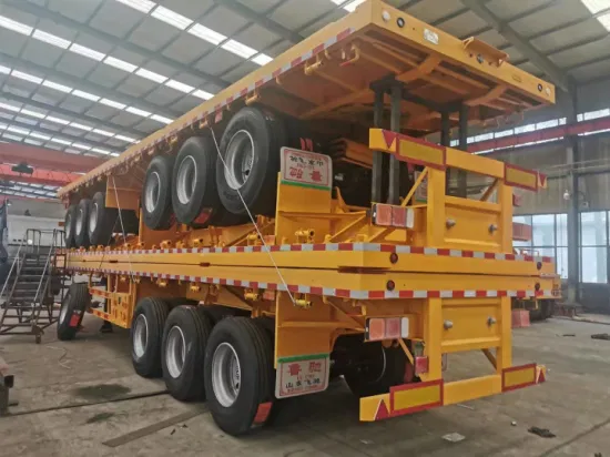 Nuovo semirimorchio a 3 assi 40FT 40 tonnellate Skeleton Chassis Truck Container Rimorchio a pianale ribassato Rimorchio per trattore utilizzato